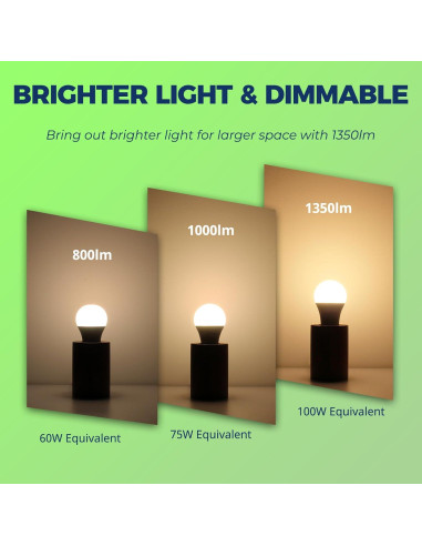 Bombillas Inteligentes Matter 100W E26 WiFi RGB 1350LM 4PCS