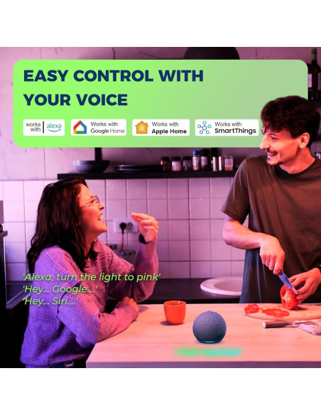 Bombillas Inteligentes Matter 100W E26 WiFi RGB 1350LM 4PCS