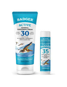 Combo Protector Solar Mineral Badger SPF 30 y Stick SPF 35