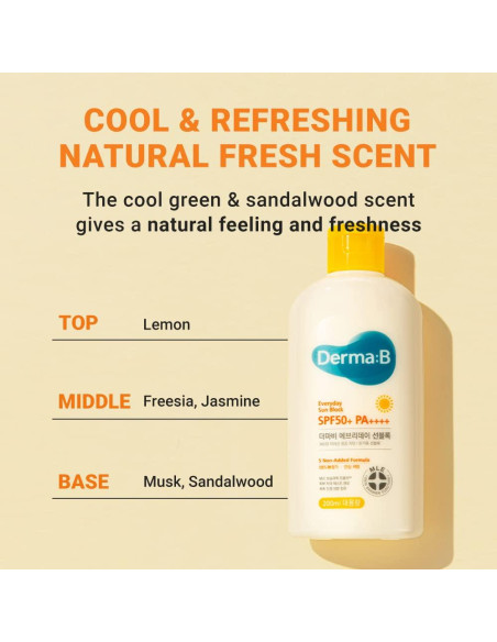 Derma B Protector Solar SPF50+ PA++++ 200ml Hidratante Ligero