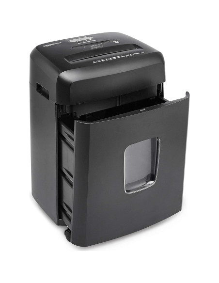 Trituradora de Papel Amazon Basics 15 Hojas Corte Cruzado