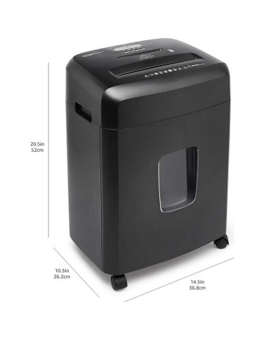 Trituradora de Papel Amazon Basics 15 Hojas Corte Cruzado