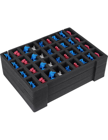 Caja de Transporte Brappo para Miniaturas 108 Ranuras Rojo