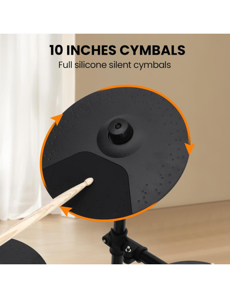 Batería Electrónica GAOMON con 4 Almohadillas y 150 Sonidos