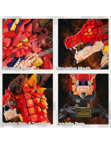 Conjunto de Bloques de Construcción Dragón JMBricklayer 70105