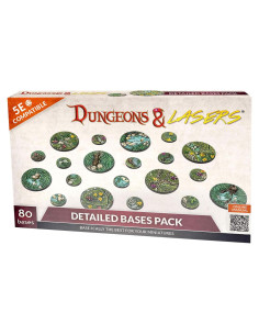 Bases Detalladas Dungeons & Lasers 80 Piezas RPG 25mm 50mm