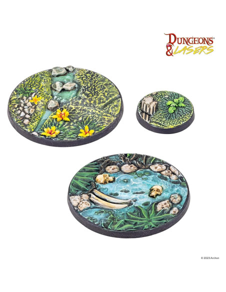 Bases Detalladas Dungeons & Lasers 80 Piezas RPG 25mm 50mm Bases Detalladas Dungeons & Lasers 80 Piezas RPG 25mm 50mm