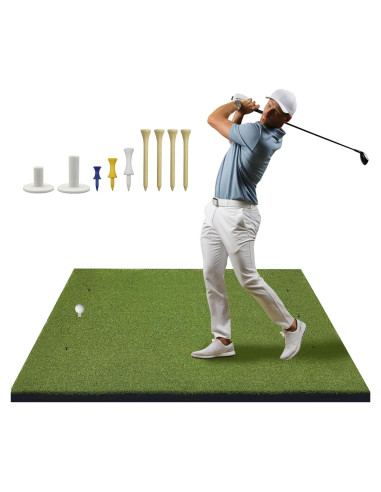 Alfombrilla de Golf JJM 1,52x1,22 m con 9 Tee de Práctica