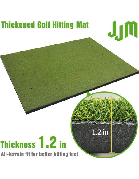 Alfombrilla de Golf JJM 1,52x1,22 m con 9 Tee de Práctica