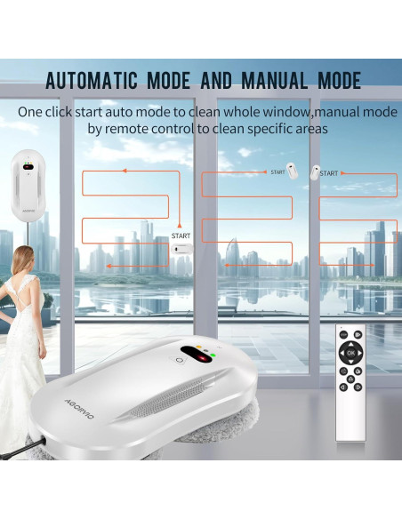 Robot Limpiador de Ventanas AGORVIO T6 PRO con Control Remoto