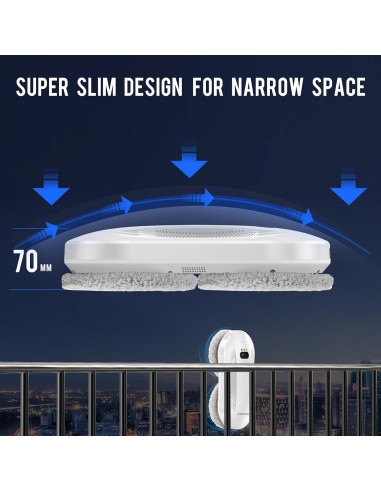 Robot Limpiador de Ventanas AGORVIO T6 PRO con Control Remoto