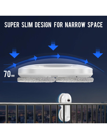 Robot Limpiador de Ventanas AGORVIO T6 PRO con Control Remoto