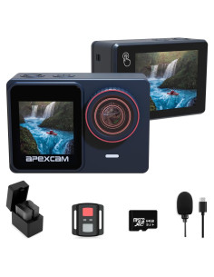 Cámara de acción Apexcam X80PRO 4K 60FPS impermeable 40m