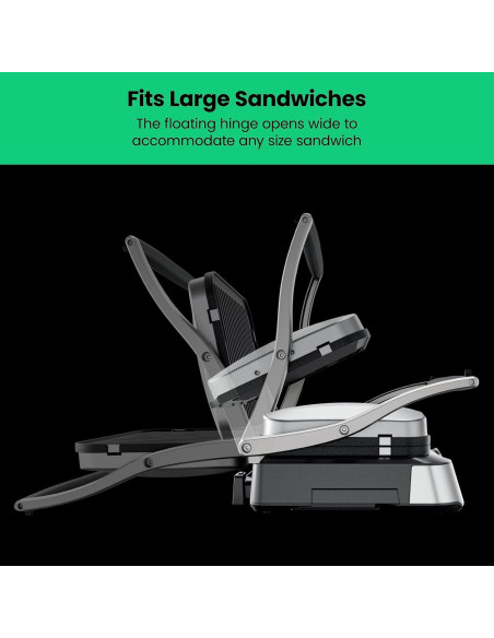 Chefman Prensa Panini 5-en-1 Acero Inoxidable Digital