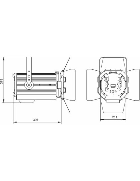 Boulder Fresnel LED 200W 2en1 Luz Cálida + Fría 2PCS