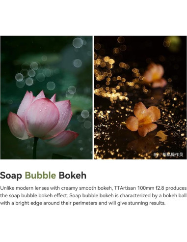 Lente TTArtisan 100mm F2.8 Bokeh Burbuja M42 0.47kg