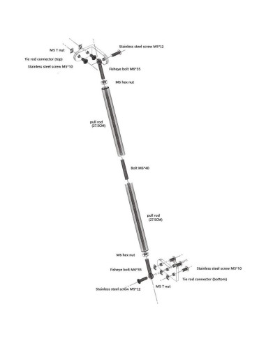 Juego de Varillas Soporte Creality CR-10 300 Estable