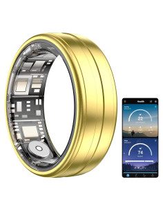 Anillo Inteligente Temdan 2025 Fitness Dorado T10 IP68