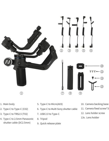 Estabilizador de Cardán FeiyuTech SCORP-C 2.49 kg 3 Ejes