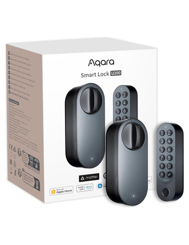 Cerradura Inteligente Aqara U200 con Teclado y Huella, Negro