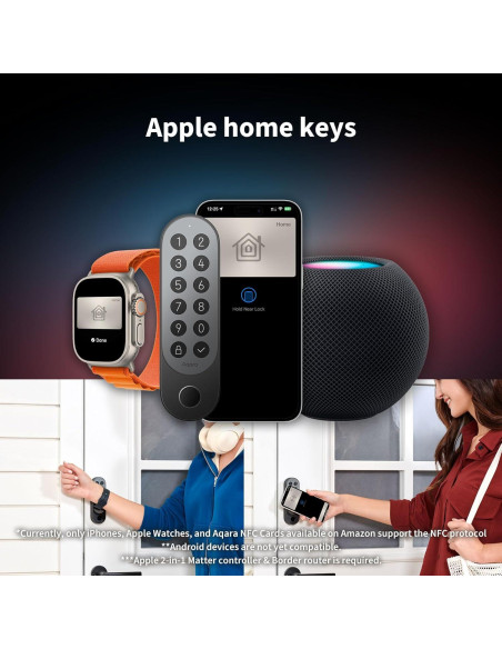 Cerradura Inteligente Aqara U200 con Teclado y Huella, Negro Cerradura Inteligente Aqara U200 con Teclado y Huella, Negro