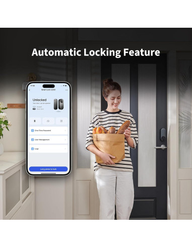 Cerradura Inteligente Aqara U200 con Teclado y Huella, Negro