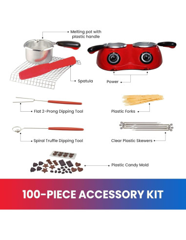 Derretidora de Chocolate Total Chef - 2 tazas, 100 accesorios