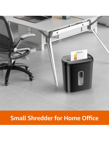 Trituradora de Papel Amazon Basics 8 Hojas Corte Cruzado