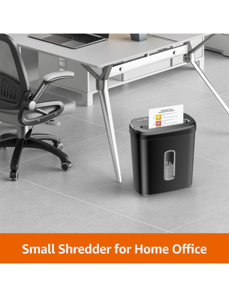 Trituradora de Papel Amazon Basics 8 Hojas Corte Cruzado