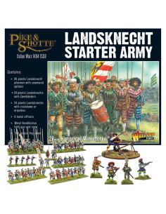 Ejército Inicial Landsknecht Warlord 144 Miniaturas 28mm