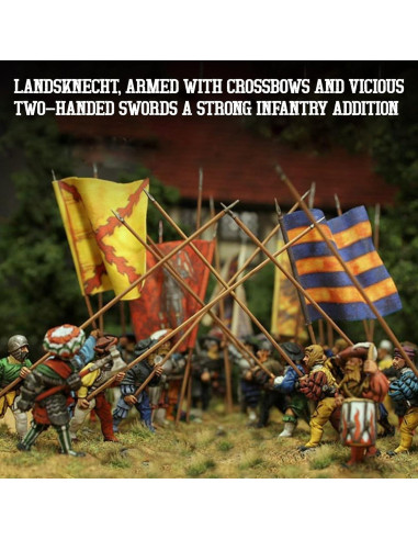 Ejército Inicial Landsknecht Warlord 144 Miniaturas 28mm