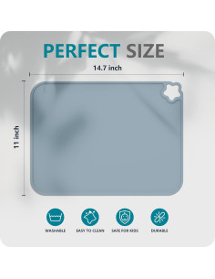 Mantel de Silicona Cutebe para Bebés Antideslizante 3 Piezas 2