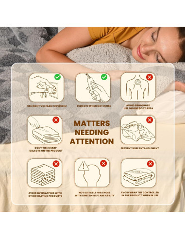 Manta Térmica Bearhug 130 x 150 cm, Eléctrica Gris Sherpa