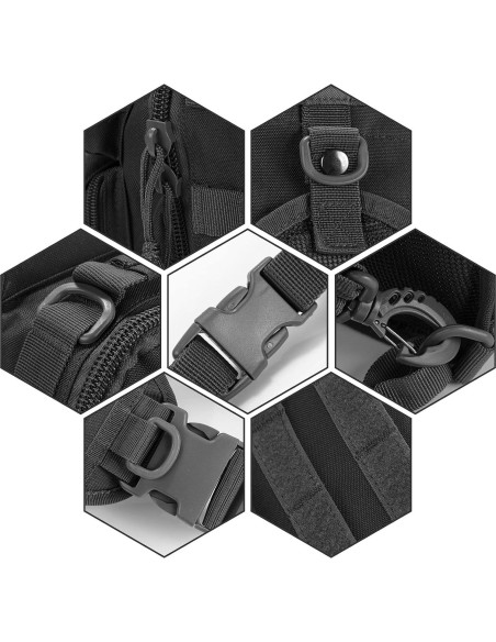 Combo 2 Pouches Molle Gogoku + Soporte Botella Agua