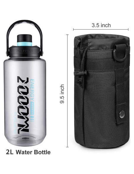 Combo 2 Pouches Molle Gogoku + Soporte Botella Agua