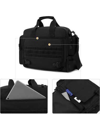 Maletín Táctico CamGo para Laptop 34x10x26cm Negro