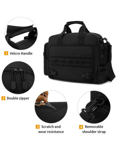 Maletín Táctico CamGo para Laptop 34x10x26cm Negro
