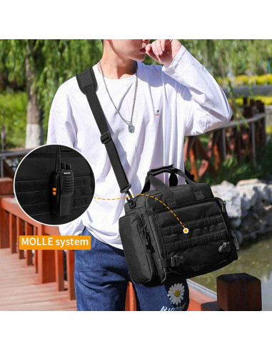 Maletín Táctico CamGo para Laptop 34x10x26cm Negro