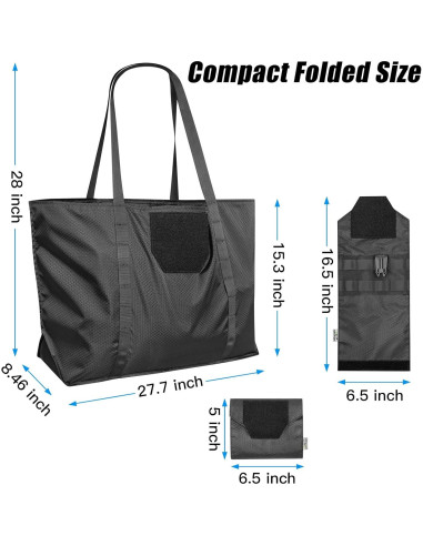 Bolsa de Almacenamiento Táctica Plegable NEXT STATION Negra