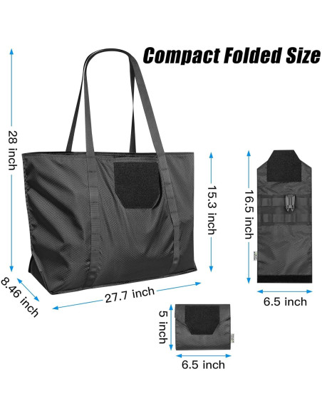 Bolsa de Almacenamiento Táctica Plegable NEXT STATION Negra