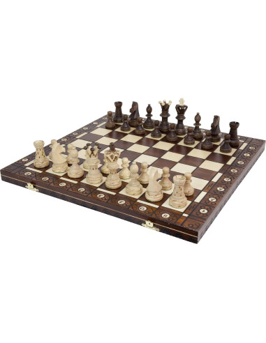 Juego de Ajedrez Wegiel Embajador Madera 54,86 cm Hecho a Mano