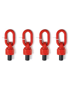 4 Piezas Ojal Giratorio G80 M12 x 18 Acero Aleado 1Ton