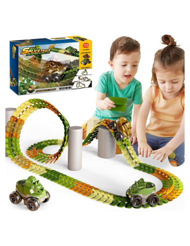 Pista de Carreras de Dinosaurios SONGJING 92PCS Juego Interactivo