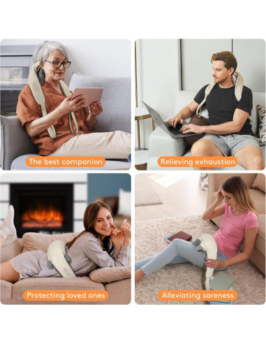 Masajeador de Cuello CLMTAS Shiatsu con Calor y Batería