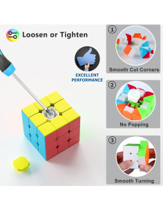Set de Cubos Mágicos Vdealen 2x2 3x3 4x4 para Niños 2