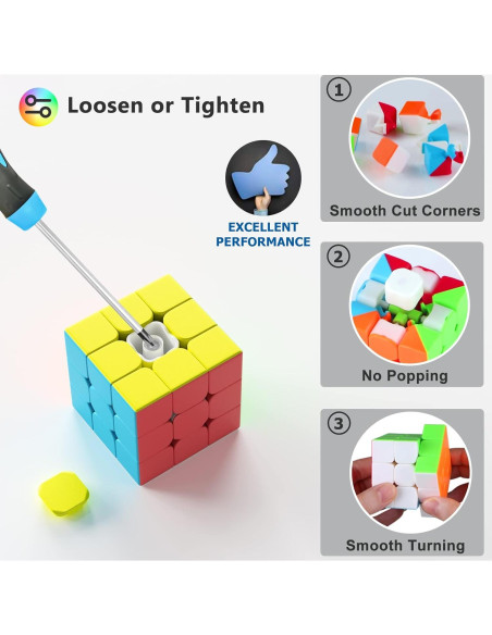 Set de Cubos Mágicos Vdealen 2x2 3x3 4x4 para Niños