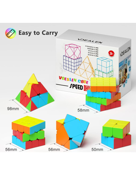 Set de Cubos Mágicos Vdealen 2x2 3x3 4x4 para Niños