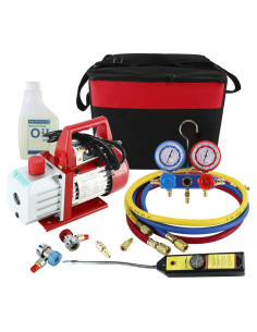 Bomba de Vacío YaeTek 4 CFM 1/3HP Kit HVAC R410A R134A
