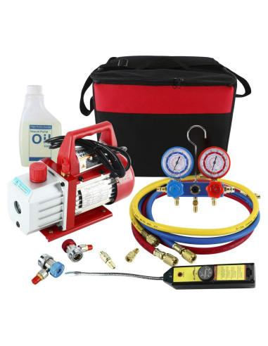 Bomba de Vacío YaeTek 4 CFM 1/3HP Kit HVAC R410A R134A