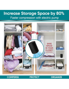 Bolsas de Almacenamiento al Vacío MattEasy 12 Jumbo con Bomba 2